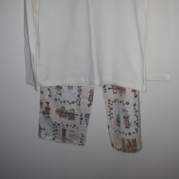NWOT cute Sonhart ladies small P.J set,cream colored top w/matching pants - Picture 2 of 9